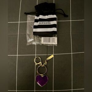 Sephora Gold and Purple Heart Key Holder